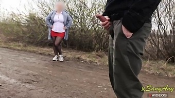Amateur Handjob And Public Sex With Mature Mom In Park