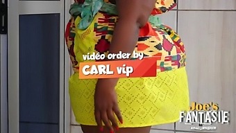 Black Mature Woman With A Large Rear End Selling Goods