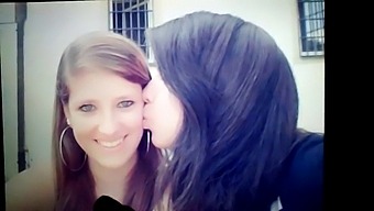 Sexy Teen And Guy Indulge In Hot Lesbian Action