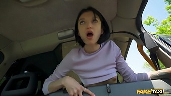 Shy Teen With Short Hair Gets Fucked In The Backseat Of A Taxi