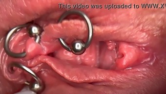 Intense Close-Up Of My Pierced Clit And Wet Pussy With Peeing