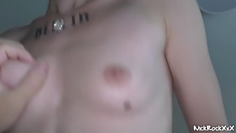 Brunette Teen Interrupts Intense Threesome With Step Sister