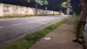 Dangerous Public Handjob By A Gorgeous Girl At The Bus Stop