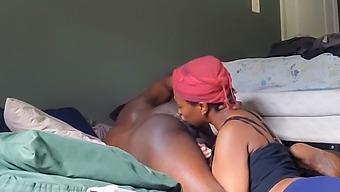 American Behind Enjoyment And Throat Job