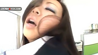 A Seductive Japanese Office Worker With A Curvy Backside Rides Face-To-Face