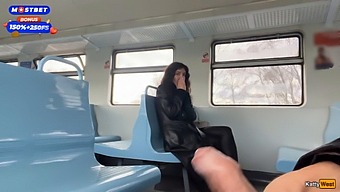 Public Train Adventure With A Kinky Stranger And A Facial Cumshot