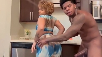 A Young Woman Gives A Blowjob And Has Sex In The Kitchen.